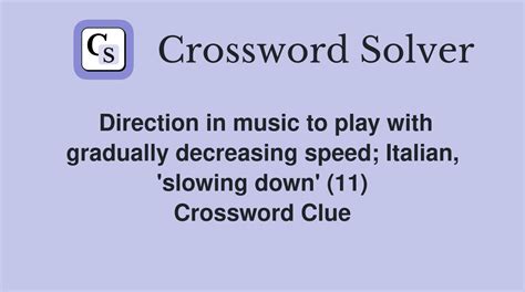 Gradually Increasing In Speed, In Music Crossword Clue