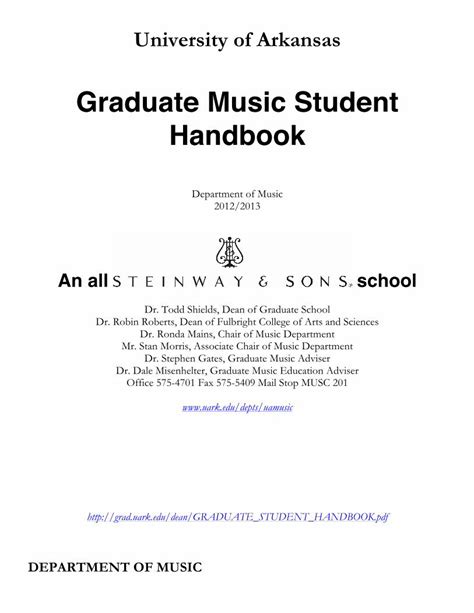 Graduate Music Student Handbook School of Music - Ohio State …