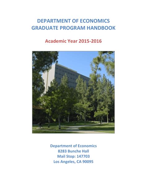 Graduate Program - Department of Economics