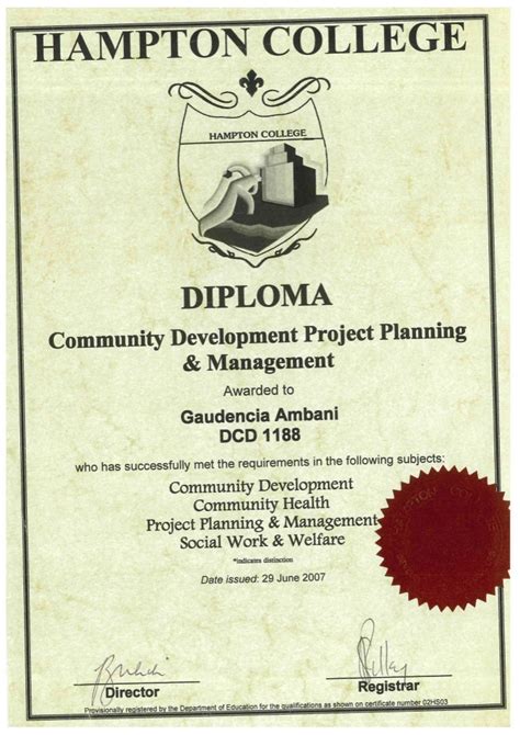 Graduate certificate in community development. The graduate certificate in community engagement allows students to explore how they are uniquely suited to impact their community. It also contributes to their knowledge base and skills set, while giving them a distinctive educational edge upon graduation. This certificate augments any of the graduate and professional education degree programs ... 