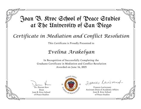 Graduate certificate in mediation and conflict resolution.  Get a jump s...