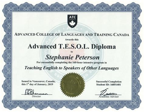The TESOL certificate program helps you unde