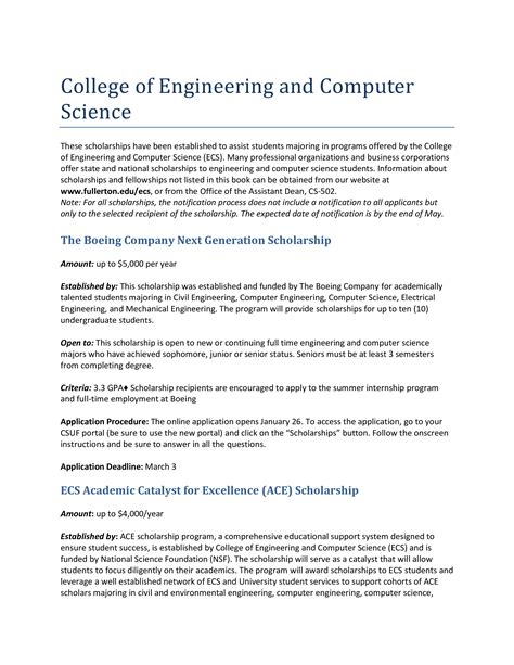 College of Engineering, Computing, Technology, and Mathematics Scholarships for Transfer Students. Students who have completed 26 or more hours of coursework at a 2-year or 4-year college with a 3.0 or higher cumulative grade point average are encouraged to apply. The award is valued at $1000 ($500 per semester for two consecutive semesters).. 