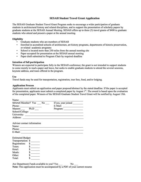 Graduate student travel grants. Eligibility: Exclusively for graduate and professional students presenting original research. Application Windows: Four times annually. Grants are awarded on a first-come, first-served basis. ... ⚠️ All travel grant submissions need to reach the GPSA approval que within 30 days of return from travel - if it is not in the que by 30 days you ... 
