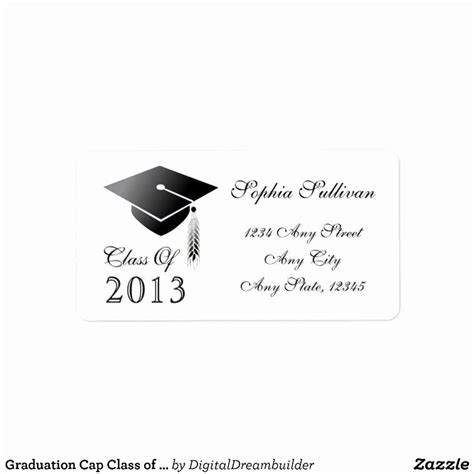Graduation Address Labels Template Free Best Of Graduation Cap Class Of
