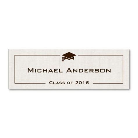 Graduation Announcements Name Card Template