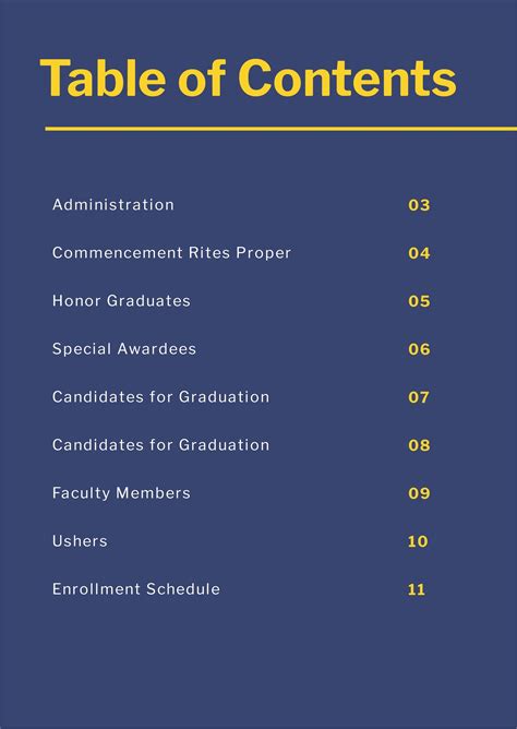 Graduation Booklet Template Download in Word, Google Docs