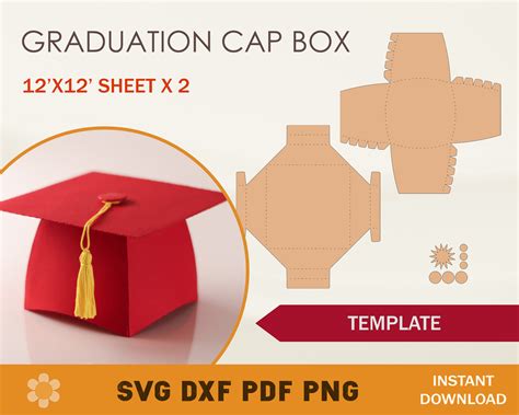 Graduation Cap Box Svg 87+ SVG Cut File