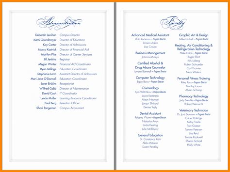 Graduation Ceremony Program Template Addictionary