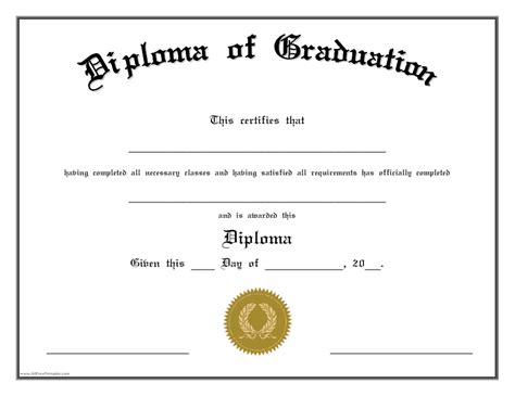 Graduation Diplomas Printable