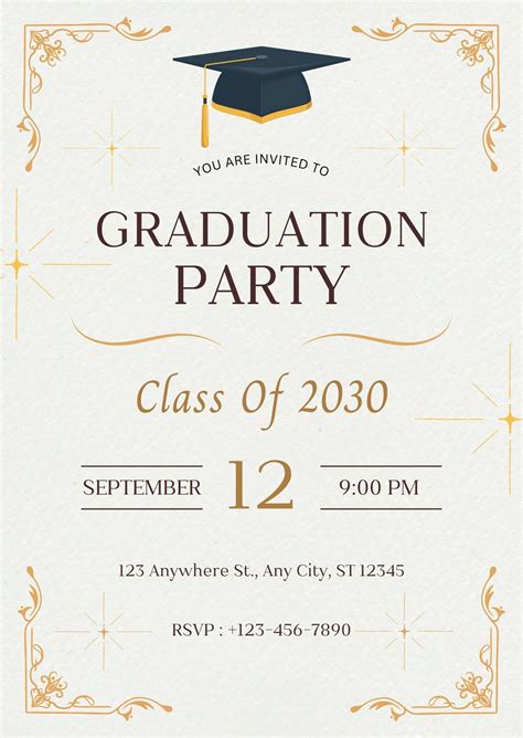 Graduation Invitation Templates Blank Invitation Design Blog