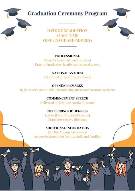 Graduation Party Program Templates Free