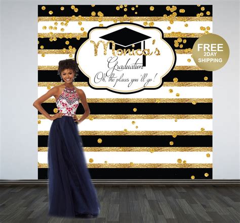 Graduation Photo Backdrop Personalized Photo Backdrop Class of 2019