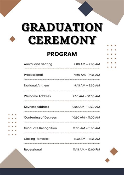 Graduation Program Templates