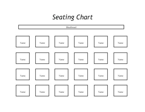 Graduation Seating Chart Template