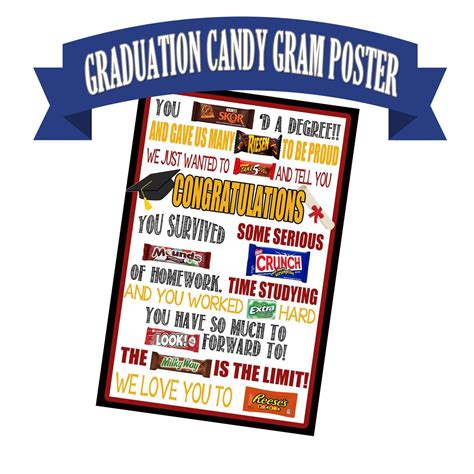 Graduation candy bar sayings. Need to do some sweet talking? Here's a list of candy bar sayings organized by brand. Attach one of these cute and clever messages to your treat of choice. 