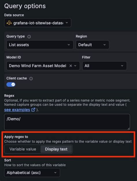 Grafana variable regex replace.  If you want to filter the values returned, use the ...