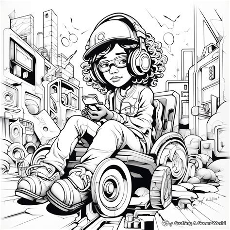 Graffiti Coloring Book Pages