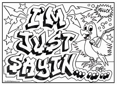 Graffiti Coloring Page - Coloring Home