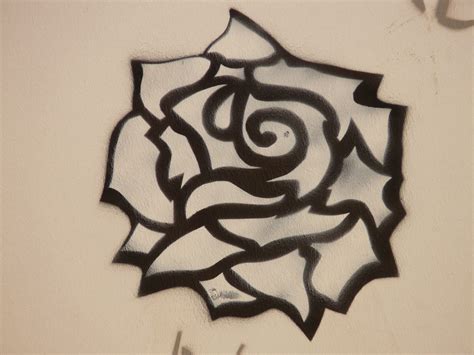 Graffiti Rose Drawing