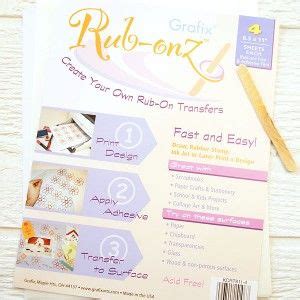 Grafix Rub-onz: “Create Your Own Rub-On Transfers”