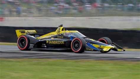 Graham Rahal on IndyCar front row at Mid-Ohio with pole sitter Colton Herta