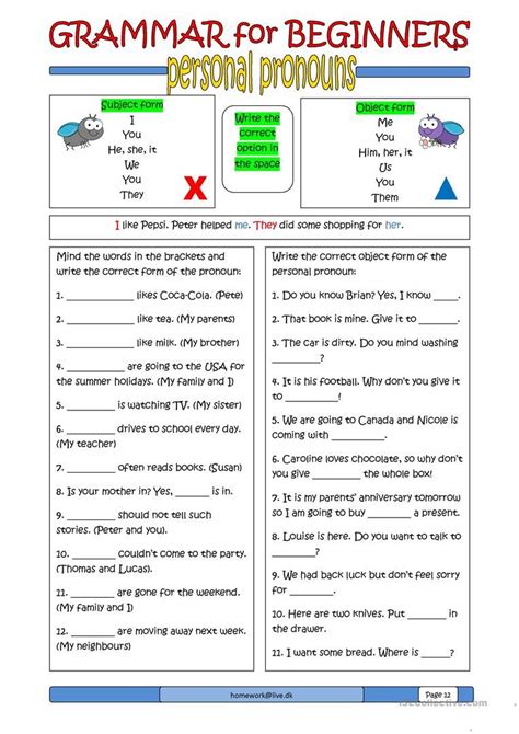 Grammar For Beginners To Do English Esl Worksheets For Distance Learning And Physical Classrooms