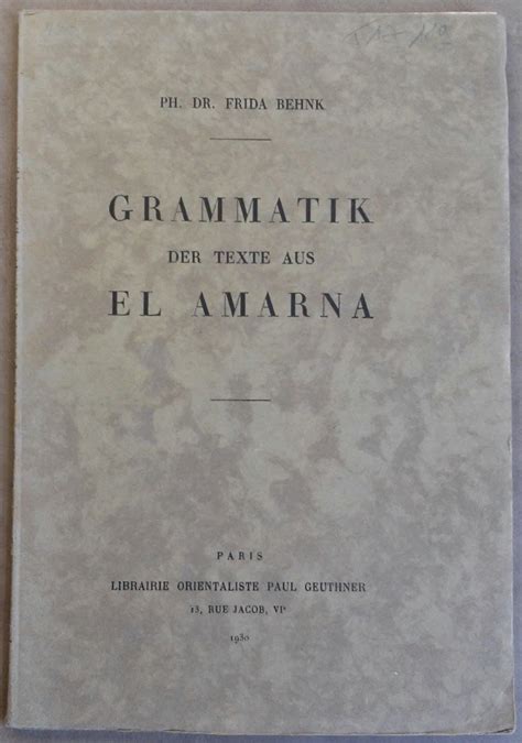 Grammatik der texte aus el amarna. - Solutions manual for strauss partial differential equations.