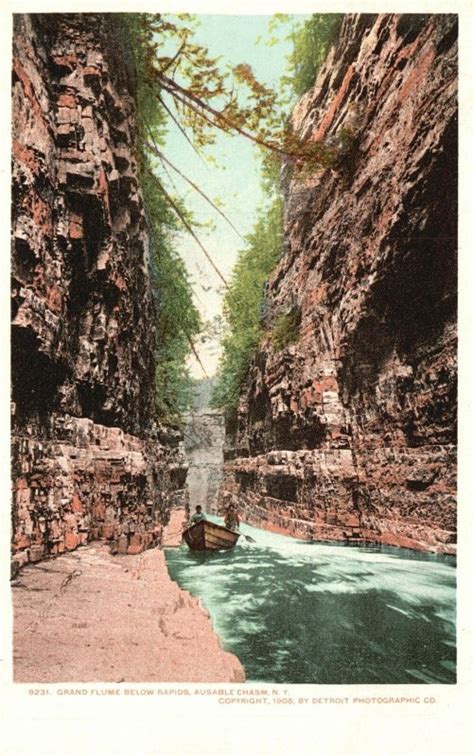 Grand Flume Below Rapids Ausable Chasm NY New York WB …