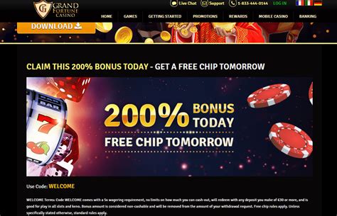 Grand Fortune Casino codes bonus sans dépôt 2021