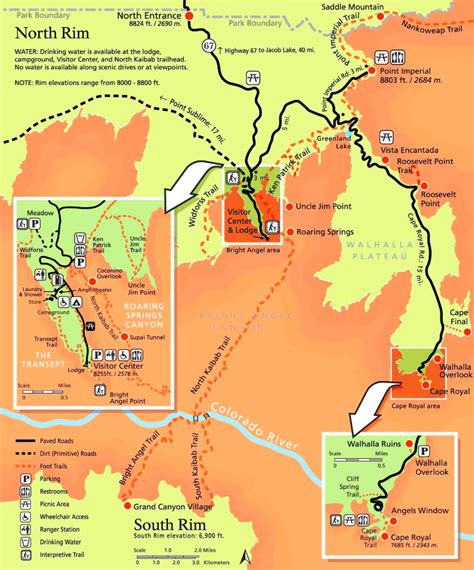 Grand canyon north rim map. North Rim: Located across the canyon from the south rim, the north rim of the Grand Canyon has become increasingly popular in recent years as visitation continues to surge. Despite being roughly 10 miles as the crow flies across the … 