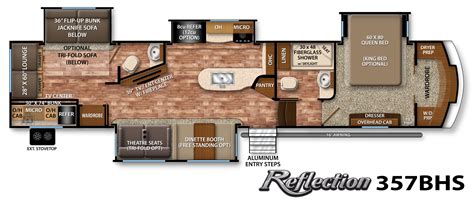Grand design rv floor plans. Grand Design’s commitment to exceeding customer expectations, in quality and service, has quickly made the Reflection a top-selling name in North America. ... Explore More Spend Less. The Reflection 100 Series of half-ton towable fifth-wheel RV's is an ideal solution for those seeking a feature-packed RV at a reasonable price. Its lightweight ... 
