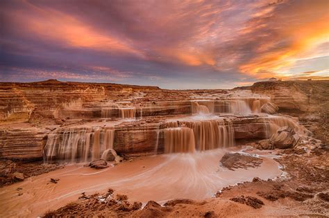 Grand falls az. This image is of Grand Falls on the Little Colorado River, near Page, Arizona. The spring runoff was unusually high this year, creating a spectacular scene. 