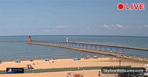 Grand haven south pier webcam. The South Haven South Pierhead Light was first lit in 1872 and is still operational. The original catwalk still links the tower to shore and is one of only four in the state. The live 360-degree ... 