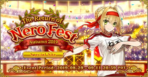 Grand nero fest. Nero fest is a very old event that surprisingly got a third rerun. The event like a lot in FGO consists in Farming, killing the same enemies over and over to get points to exchange for rewards. This list shows how often is a Servant (unit) used for this event. 