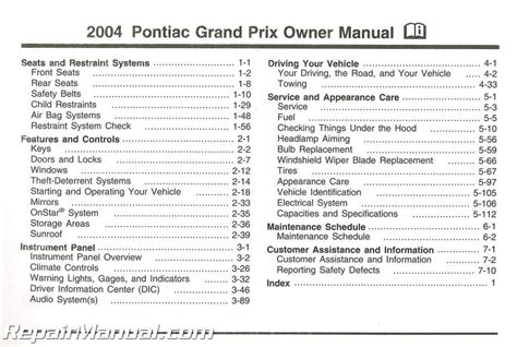 Grand prix gt2 04 owners manual free download. - John deere chainsaw cs 501 manual.