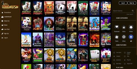 Welcome Bonus. $4000 + 40 FS. Sign Up Now. Deposit With: Entering the online market in 2019, Grand Rush is a small Australian-facing casino that is open to players in a very limited number of countries. Though they offer all the main categories of games, from slots to table and live dealer games, because they are a small enterprise, …. 