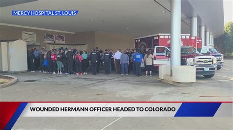 Grand sendoff for Hermann officer flown to Colorado for treatment