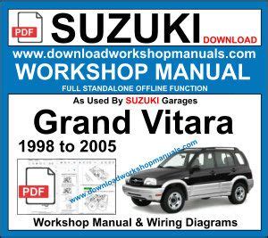 Grand vitara 2 0td 1998 service manual. - Achtzehngebet und vaterunser und der reim..