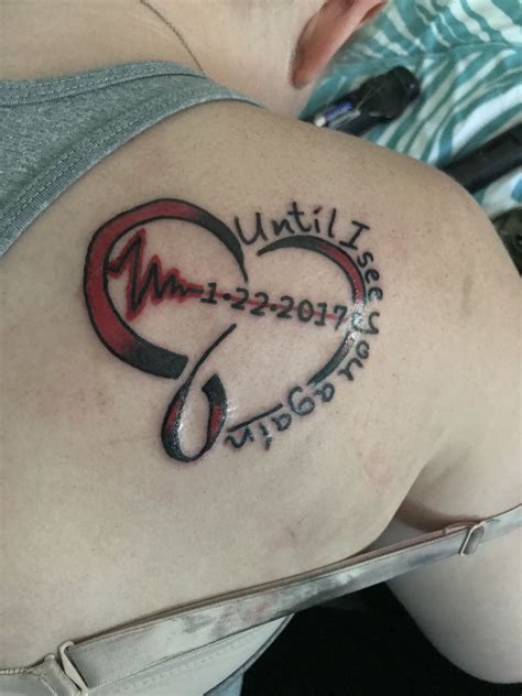 'In Loving Memory' Motorcycle Tattoo Wording or