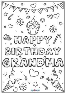 Grandma Birthday coloring page Free Printable Coloring …