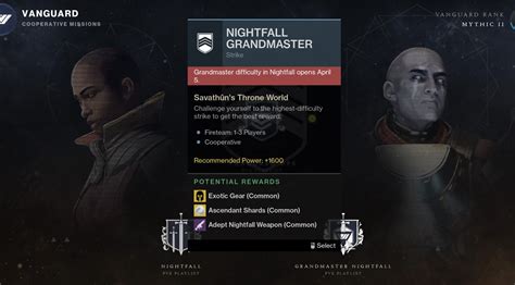 Grandmaster this week. Guide for the Grandmaster Nightfall this week: The Lake of Shadows! Showcasing Best Nightfall Loadouts & Tips! Get the New Undercurrent (Adept) Grenade Launc... 