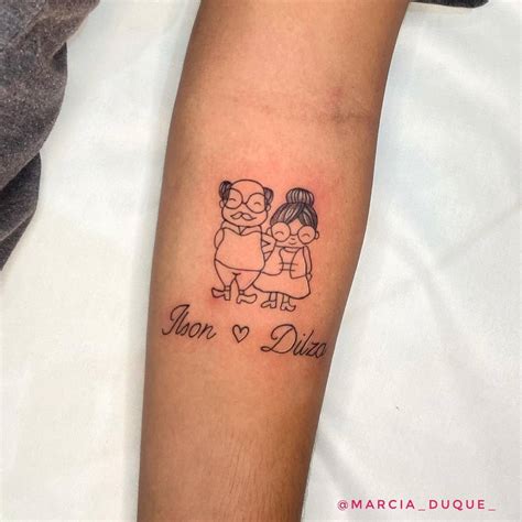 A granddaughter got all of her grandparents to design her new tattoo