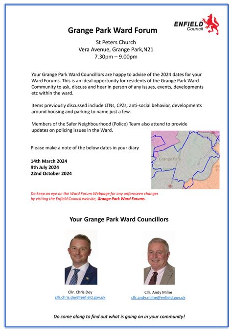 Grange Park Ward Forum, Thursday 24 November 2024 …