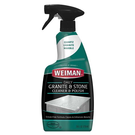Granite countertop cleaner. Make your own best granite cleaner: Mix 50/50 rubbing alcohol and water and add your favorite essential oil if you want a nice smell in your kitchen. Wipe down counters with a cloth to avoid water spots. 2. Use Appropriate Cleaning Products. Opt for pH-neutral cleaners recommended for natural stone surfaces. 