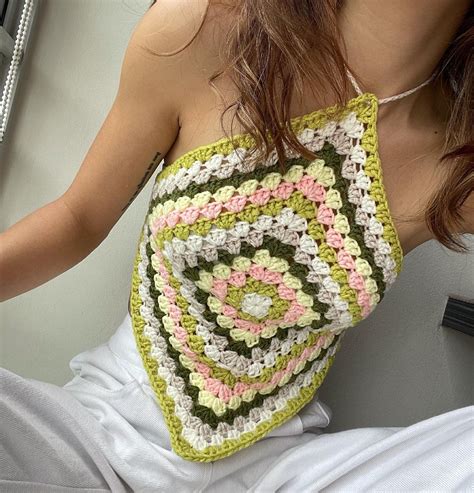 Granny Square Top Crochet Pattern