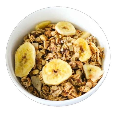 Granola maison bananes et pépites de chocolat