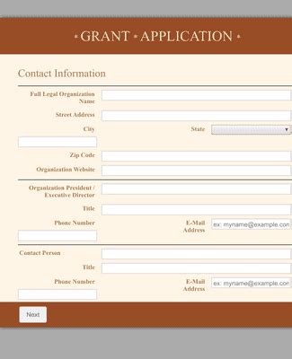 Grant Application Form Template JotForm
