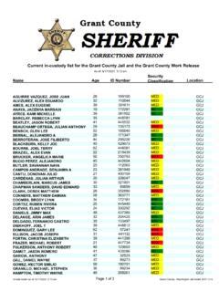 Grant county jail tracker.  Content on this website is determined by the f...