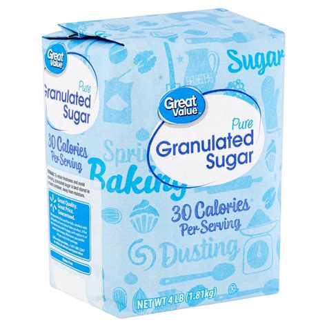 Granulated sugar walmart. Made from premium pure cane, Domino Granulated Sugar is a tasty sweetener choice. Domino offers a kosher sugar that is carbon-free and only 15 calories per teaspoon. This Domino Sugar comes in a pack of 12 that can be used for large baking jobs or stored for later use. Each Domino Granulated Sugar 1 lb container features an easy-pour ... 